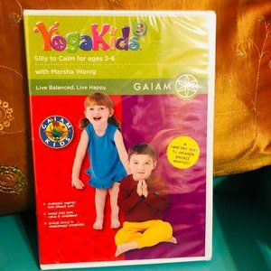 GAIAM Yoga Kids 3 Silly To Calm DVD Namaste Comfort Breathability Athleisure NEW